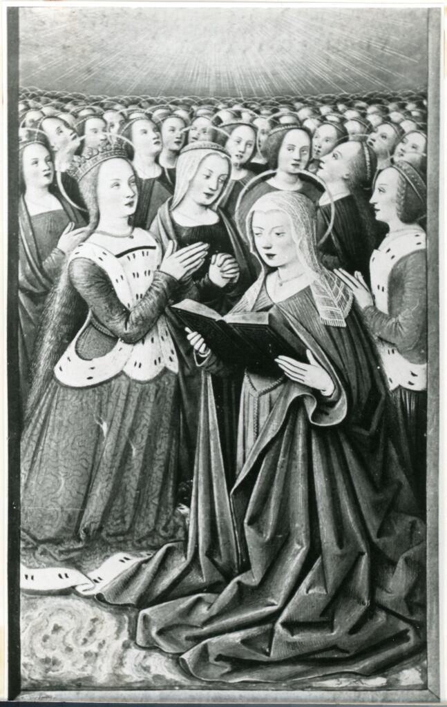 Anonimo , Bourdichon del./ Assemblée des saintes , fronte