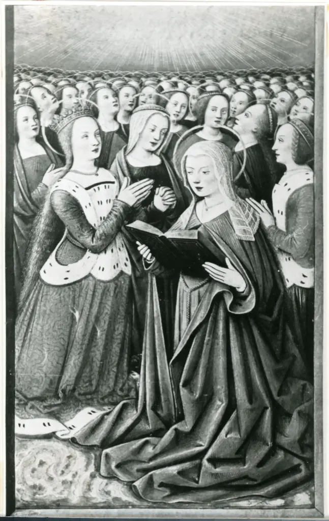 Anonimo , Bourdichon del./ Assembl&eacute;e des saintes , fronte