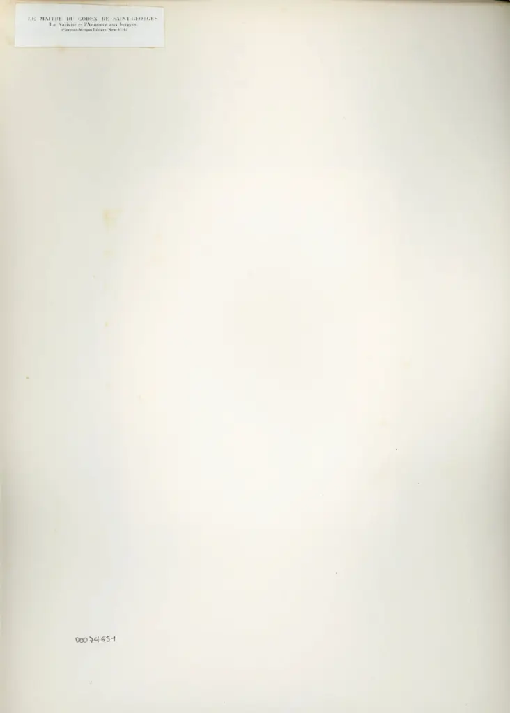Anonimo , Le Ma&icirc;tre du Codex de Saint-Georges/ La Nativit&eacute; et l'Annonce aux bergers./ (Pierpont-Morgan Library, New-York) , retro