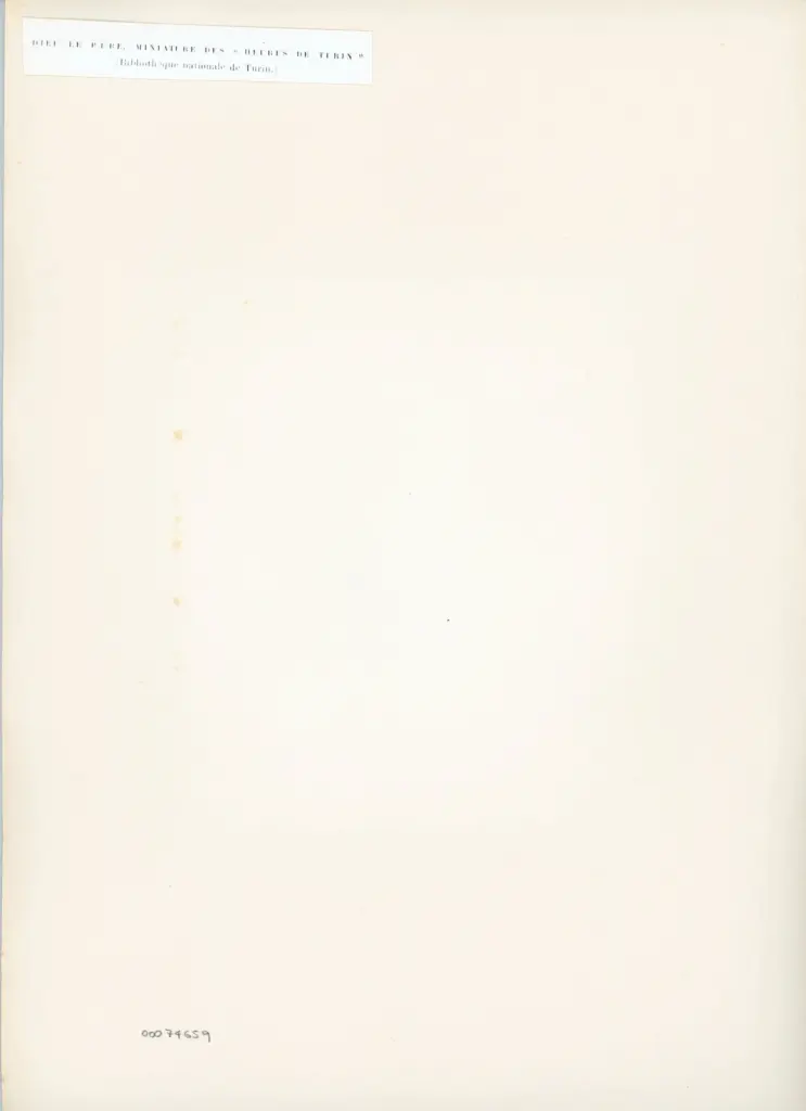 Anonimo , Dieu le P&egrave;re, miniature des &laquo; Heures de Turin &raquo;/ (Bibliothque nationale de Turin.) , retro