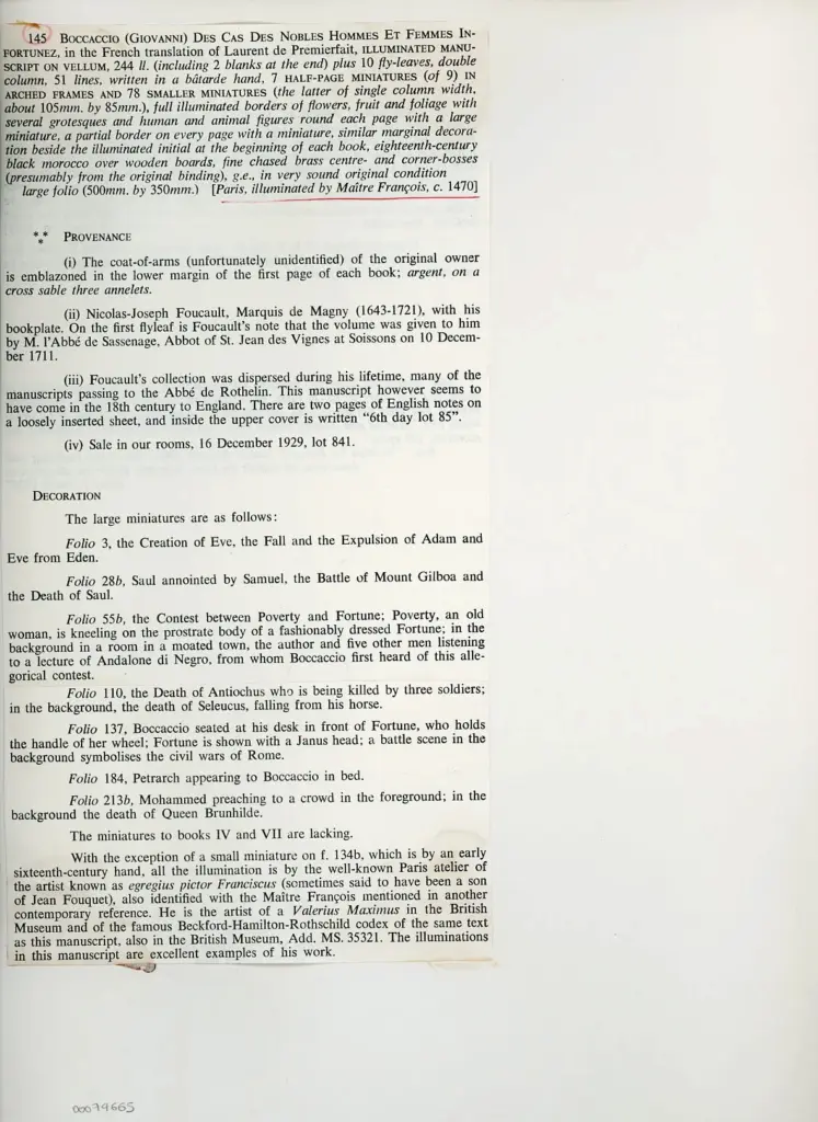 Anonimo , Anonimo , Ma&icirc;tre Fran&ccedil;ois, 1470 ca., L'uccisione di Berenice e Antioco e la caduta di Seleuco da cavallo , retro