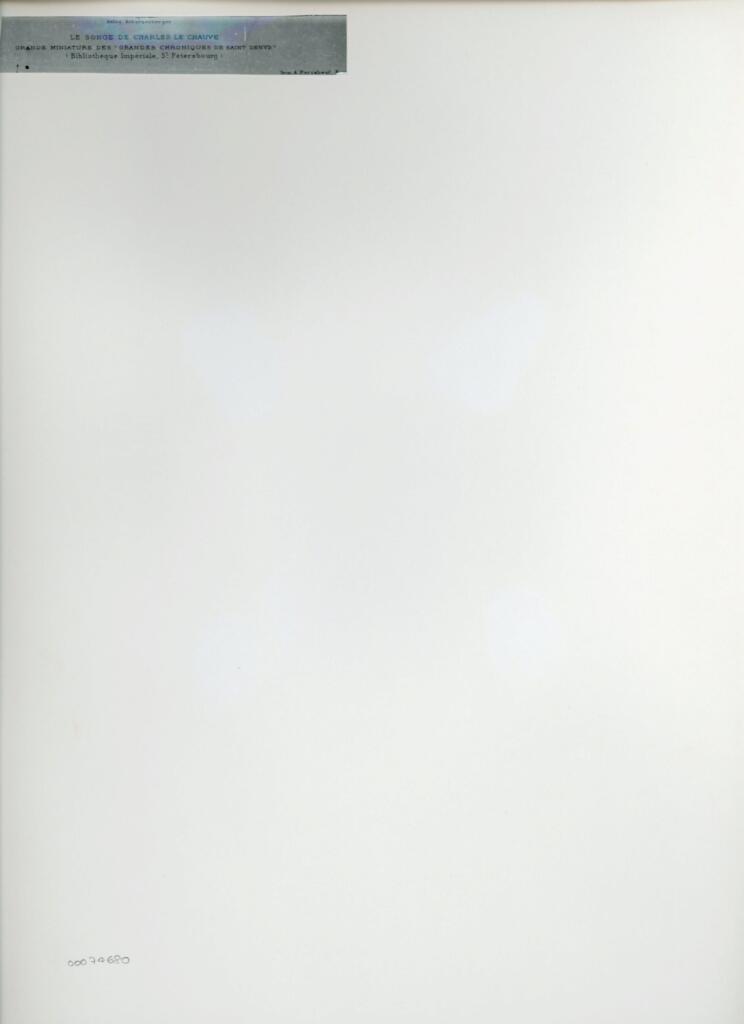 Anonimo , Le songe de Charles le Chauve/ Grande miniature des "Grandes Chroniques de saint Denys"/ ( Bibliothèque Impériale, St. Petersburg ) , retro
