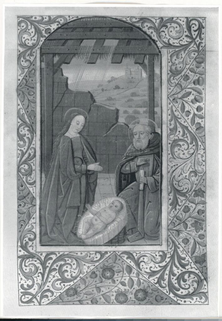 Anonimo , Anonimo francese sec. XV - 1480 ca. - Heures de la Vierge, Natività , fronte