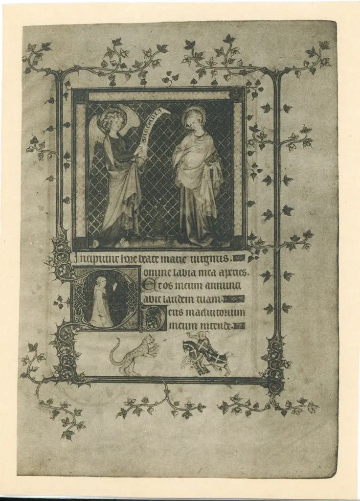 Anonimo , Heures de Jeanne de Savoie - atelier parisien de Jean Pucelle, 1330 c. , fronte