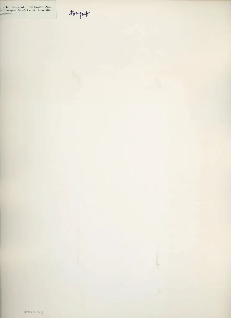 Anonimo , La Toussaint - All Saints Day. - Jean Foucquet. Mus&eacute;e Cond&eacute;, Chantilly. , retro