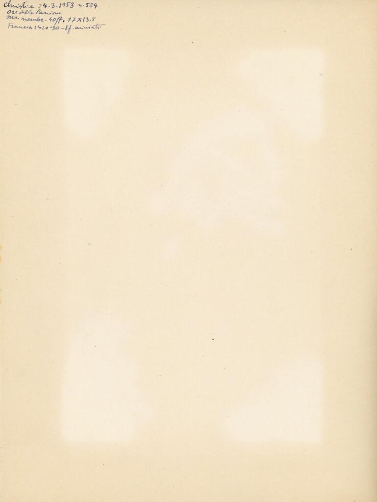 Anonimo , Anonimo francese - sec. XV - Londra, British Library, Additional MS 82645 (Wardington Hours), f. 18v , retro