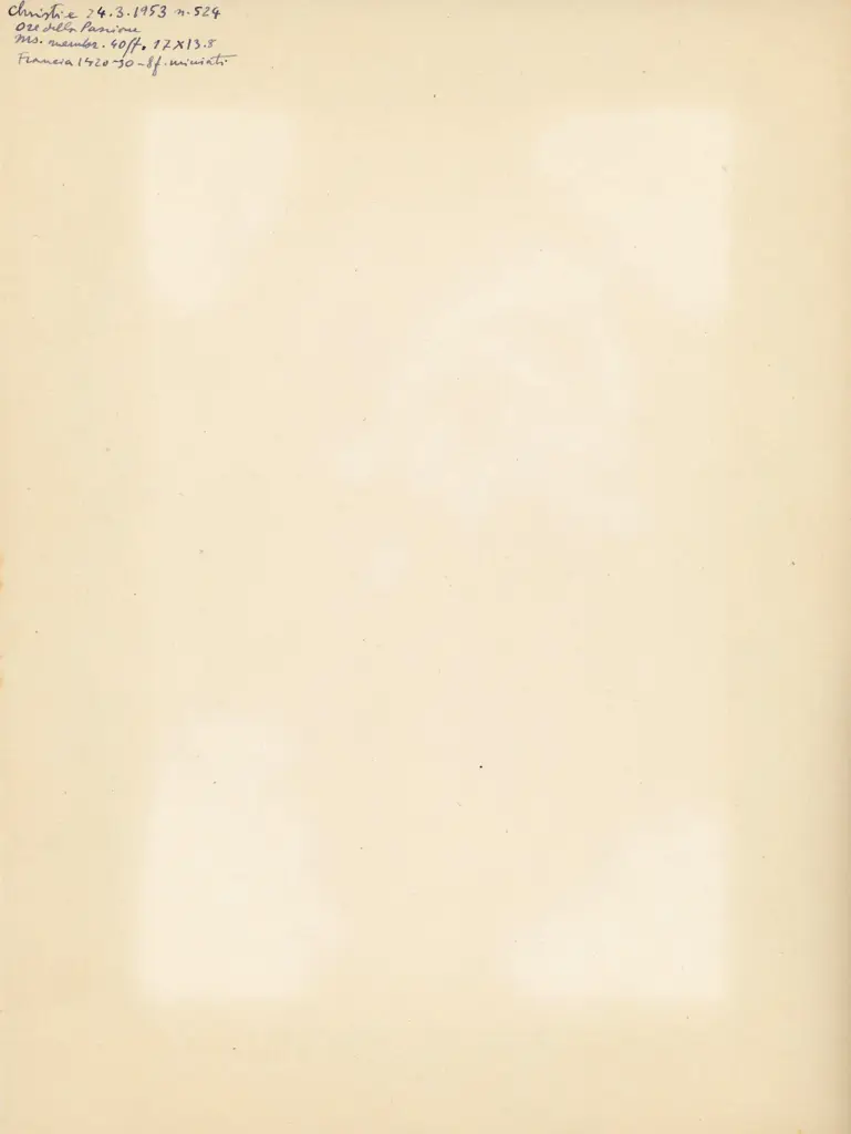 Anonimo , Anonimo francese - sec. XV - Londra, British Library, Additional MS 82645 (Wardington Hours), f. 18v , retro