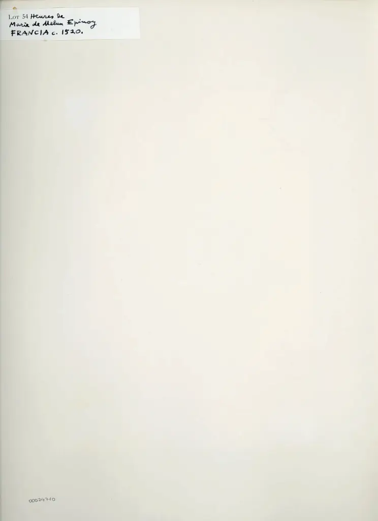 Anonimo , Anonimo francese - sec. XVI - The Melun-Epinoy Hours , retro