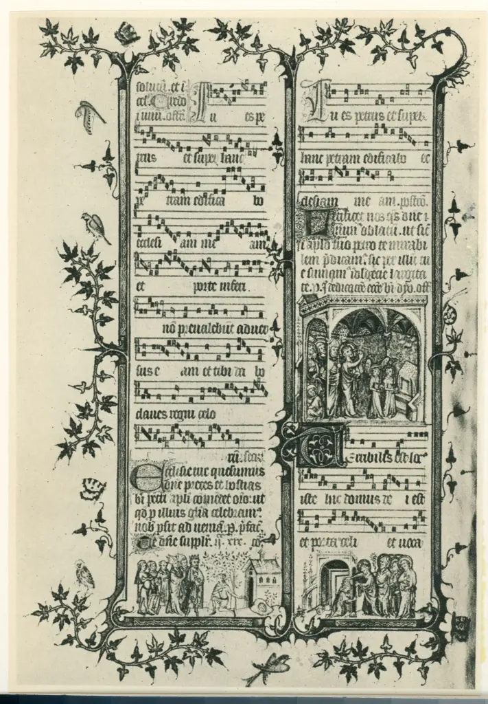 Anonimo , Anonimo sec. XIV - 1370 ca. - Londra, Victoria and Albert Museum, Ms. L. 1346-1891, Messale di Saint-Denis , fronte