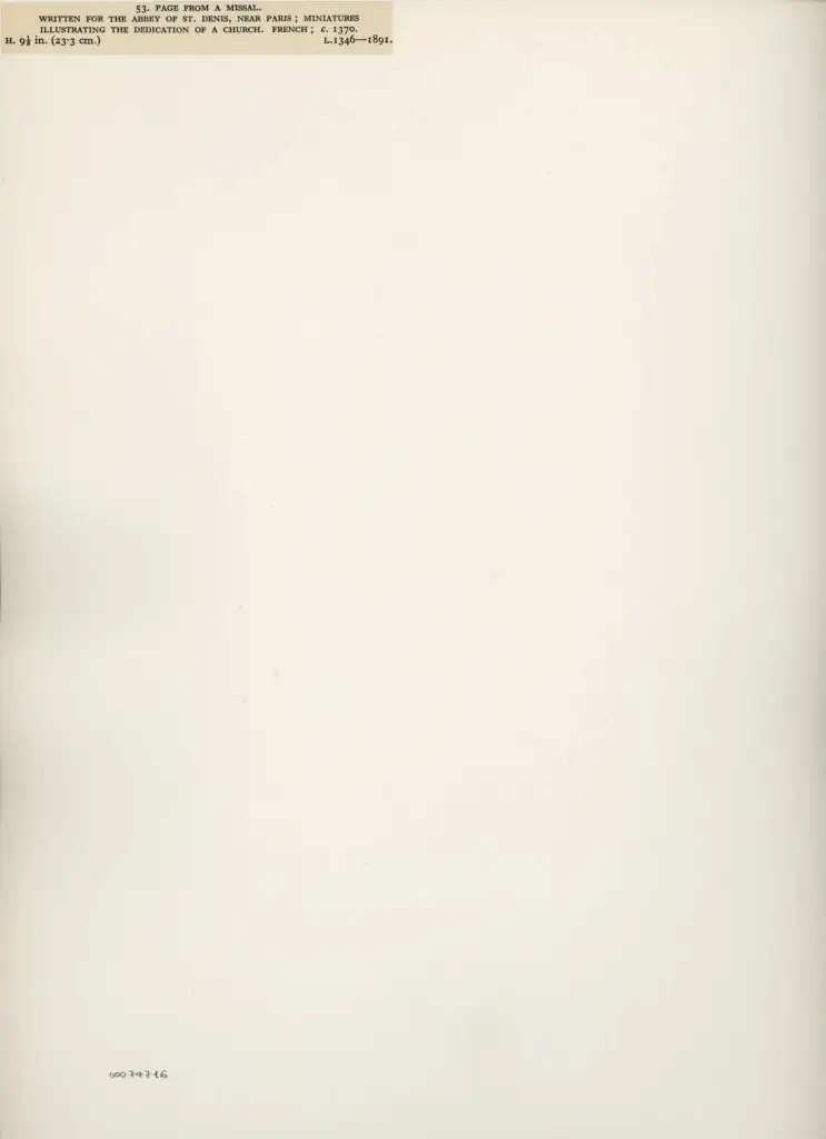 Anonimo , Anonimo sec. XIV - 1370 ca. - Londra, Victoria and Albert Museum, Ms. L. 1346-1891, Messale di Saint-Denis , retro