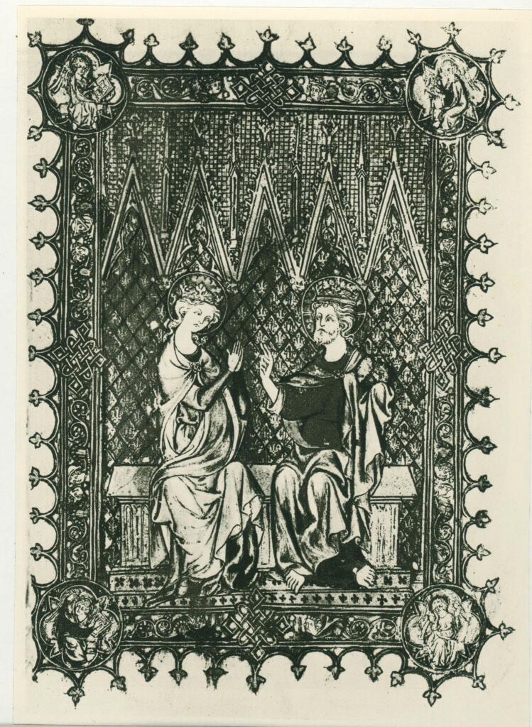 Anonimo , Le Christ et la Vierge. - Missel de Corbie. (Début du XIVe siècle). - Bibliothèque d'Amiens , fronte