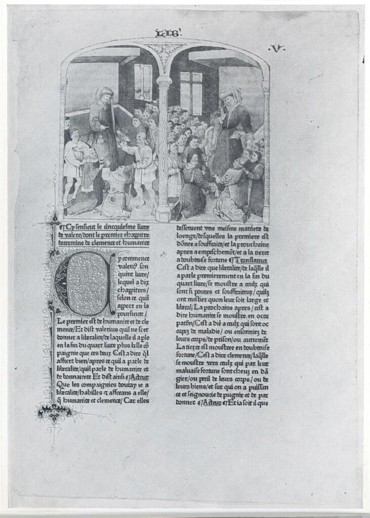 Anonimo , Illustratione per Valerius Maximus, ca. 1485 , fronte