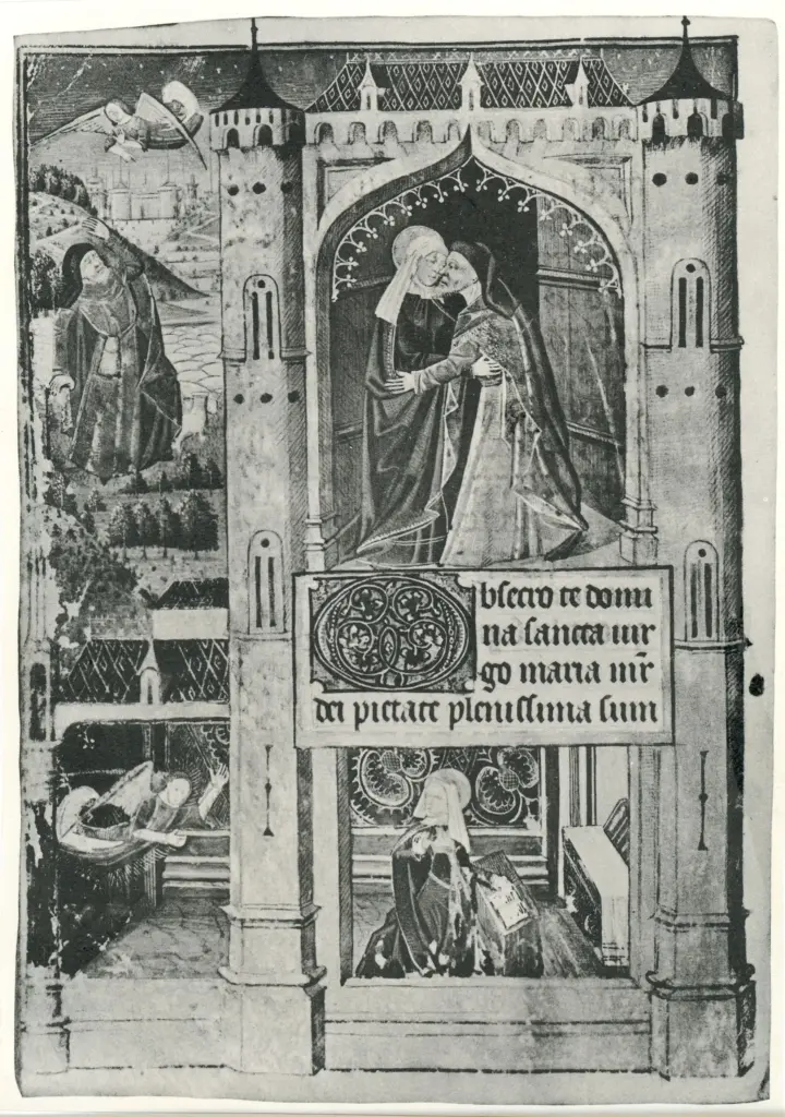 Anonimo , Anonimo - sec. XV, terzo quarto - Libro d'Ore della Vergine all'uso di Roma con Calendario, una pagina miniata , fronte