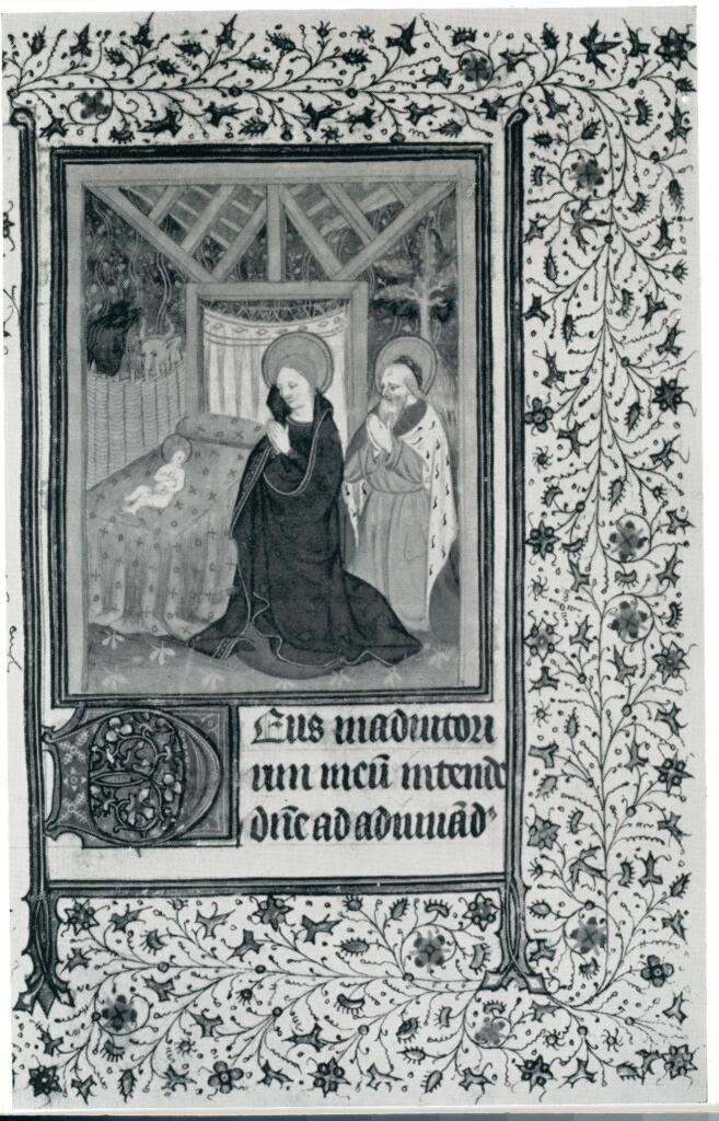 Anonimo , Maestro di Bedford - sec. XV, secondo quarto - Libro d'Ore della Vergine con Calendario, una pagina miniata