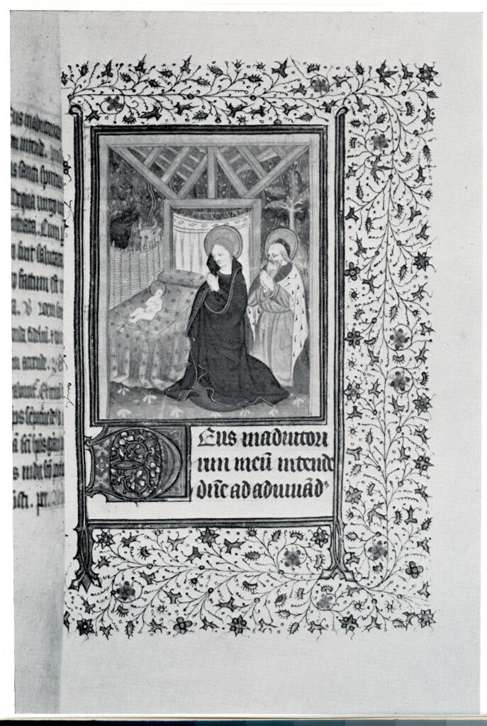 Anonimo , Anonimo francese - sec. XVI - Libro d'Ore della Vergine, una pagina miniata , fronte