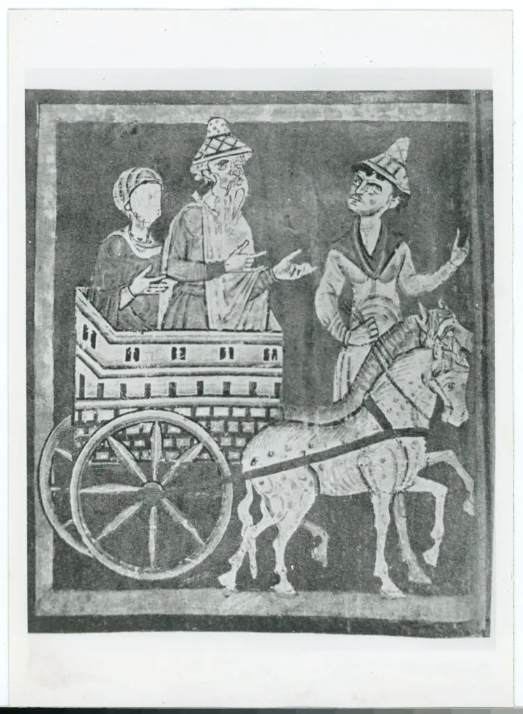 Anonimo , Jakobs Reise nach Ägypten/ Admont, Hs. 4 (A, B), f. 27' , fronte