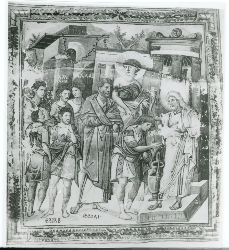 Anonimo , David e Samuele/ Paris, Bibl. Nat./ Salterio Ms. Gr. 139, fol. V