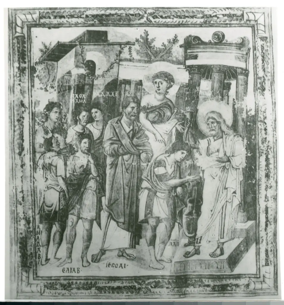 Anonimo , Salbung Davids/ Paris, Bibl. Nat./ Cod. Gr. 139, fol. 3v