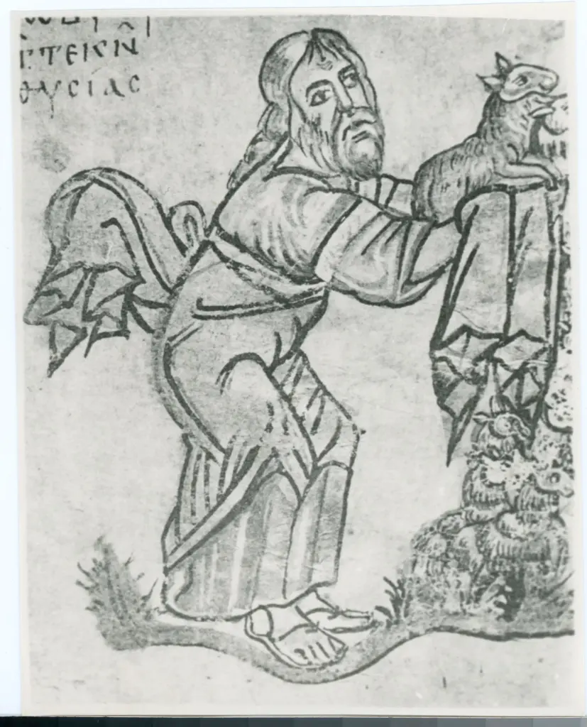 &nbsp; , Episodi della vita di Giobbe, Giobbe offre un sacrificio a Dio, Gregge di pecore