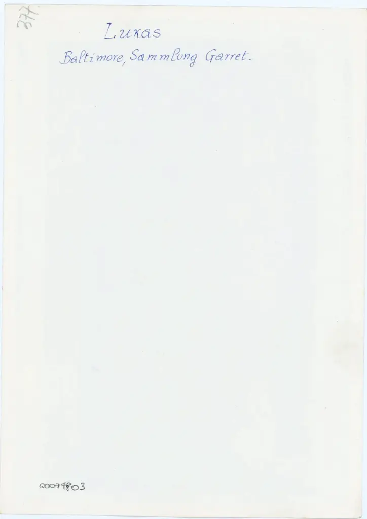 Anonimo , Lukas - Baltimore, Sammlung Garret. , retro