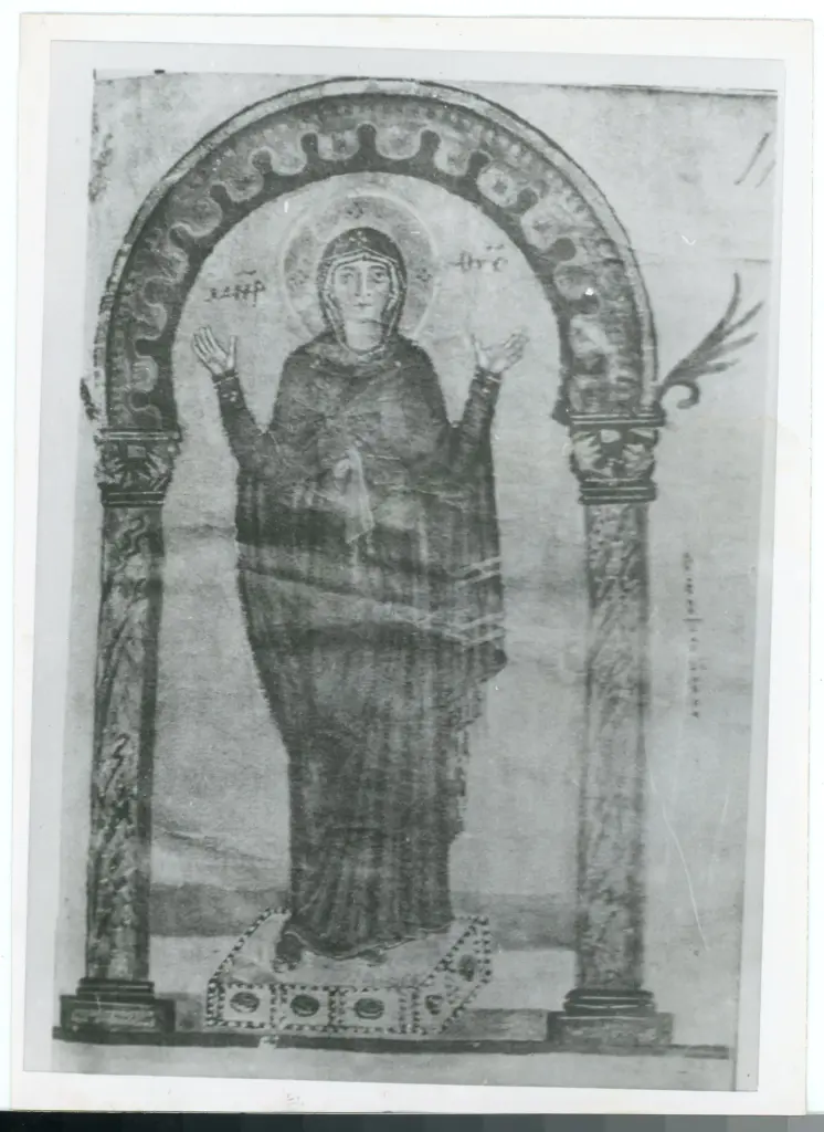 Anonimo , Maria Orans/ Baltimore, Sammlung Garret , fronte