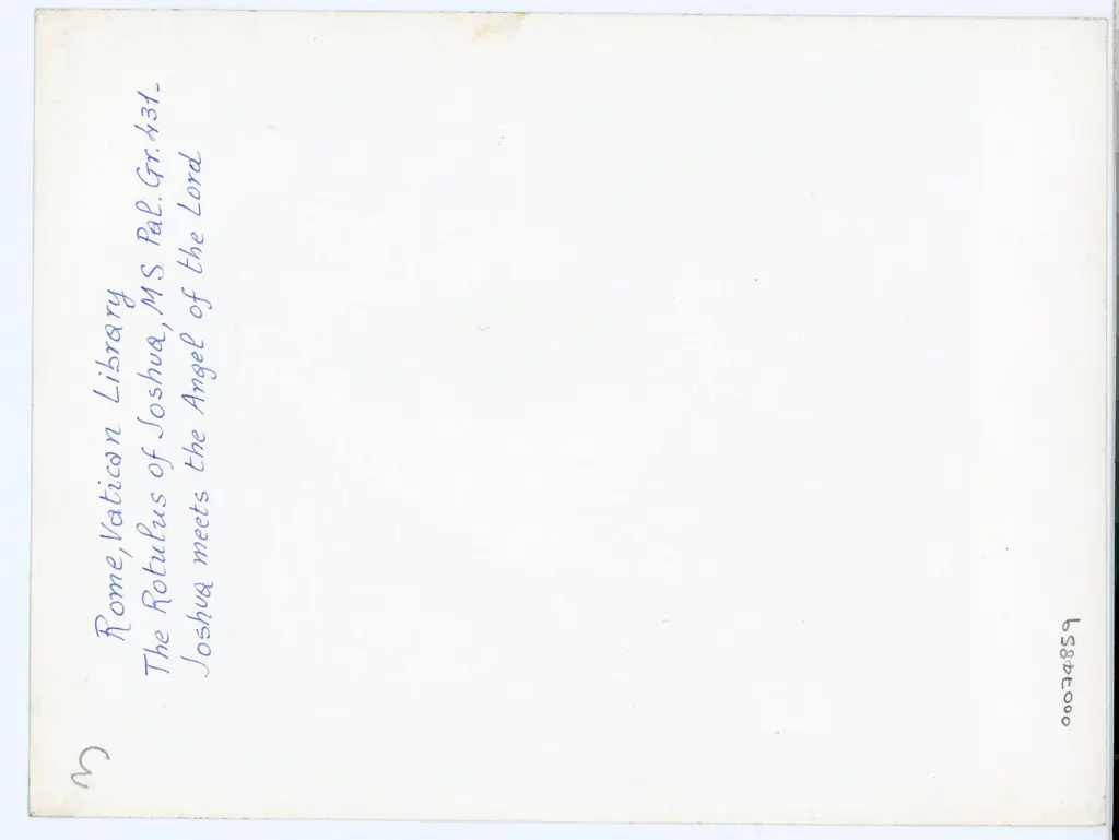 Anonimo , Rome, Vatican Library - The Rotulus of Joshua, MS Pal. Gr. 431 - Joshua meets the Angel of the Lord , retro