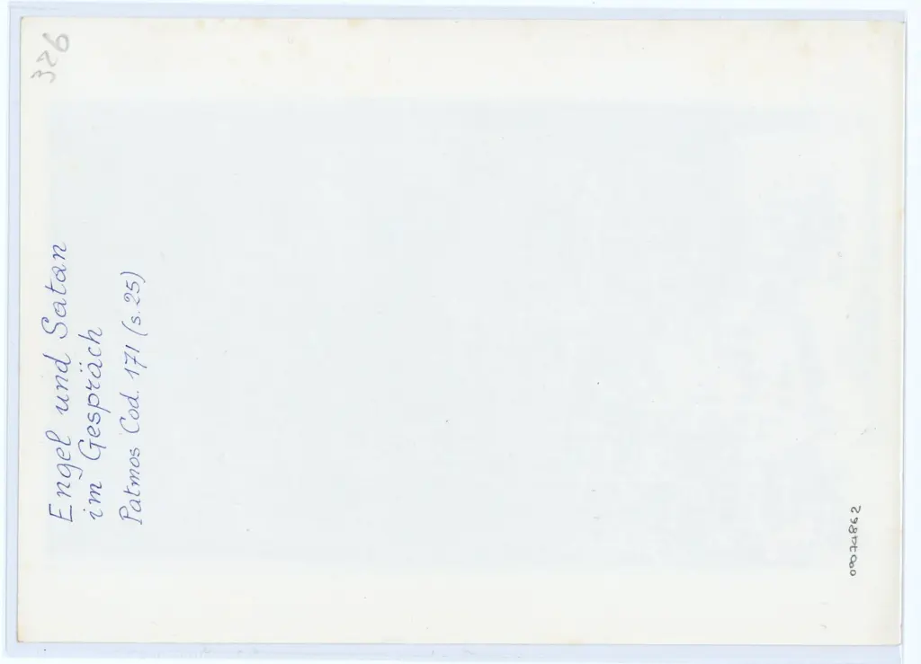 Anonimo , Engel und Satan - im Gespräch - Patmos Cod. 171 (s. 25) , retro