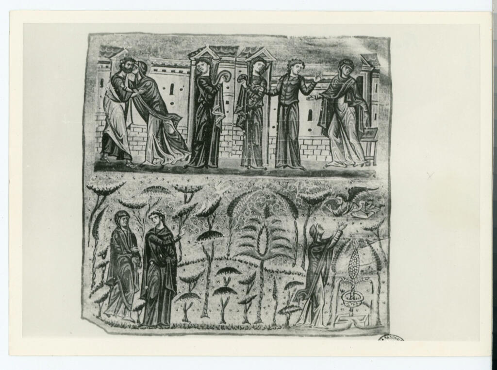 Anonimo , Preghiere di S. Anna e ritorno di S. Giacchino [sic] - Vat. gr. 1162, f. 16-v [sic] , fronte