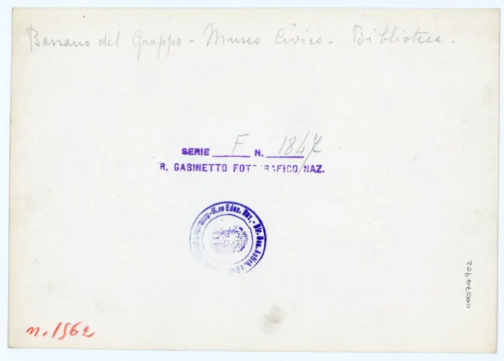 Istituto Centrale per il Catalogo e la Documentazione: Fototeca Nazionale , Anonimo veronese - 1457 post - Bassano del Grappa, Biblioteca Civica, Ms. 1565, due fogli interi , retro