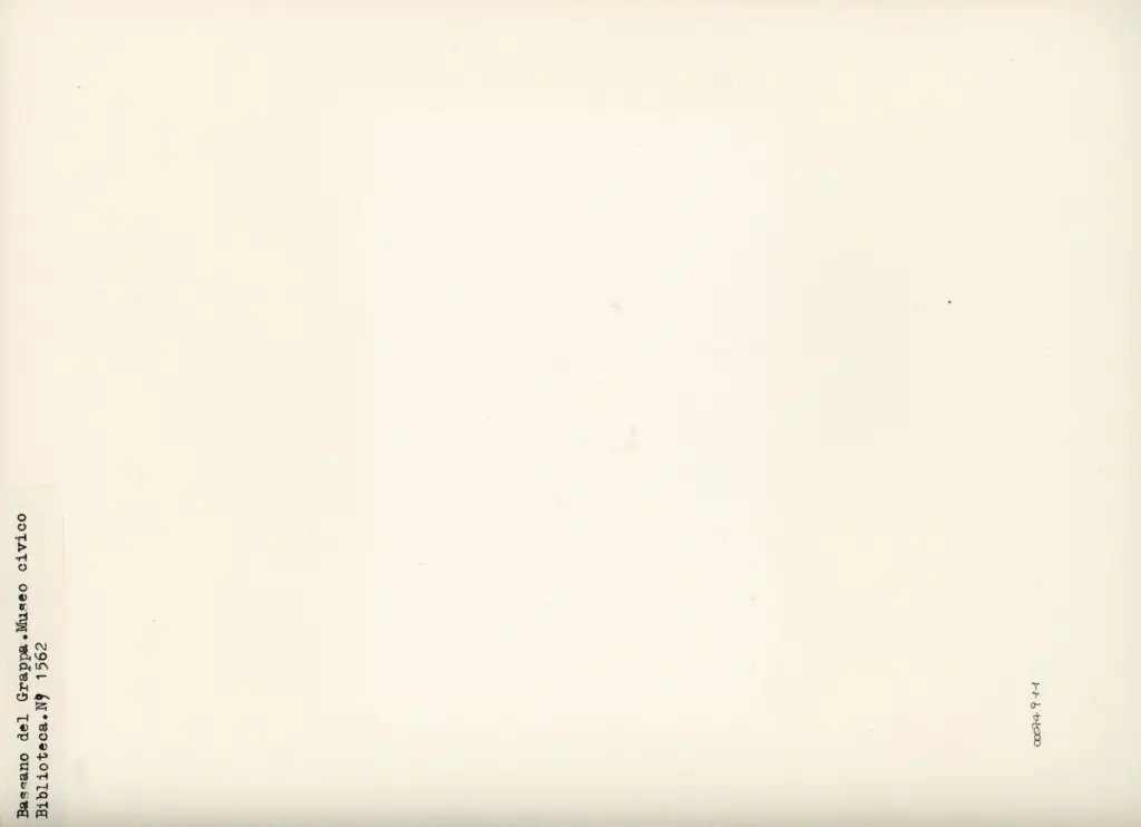 Istituto Centrale per il Catalogo e la Documentazione: Fototeca Nazionale , Bassano del Grappa. Museo civico - Biblioteca. N° 1562 , retro