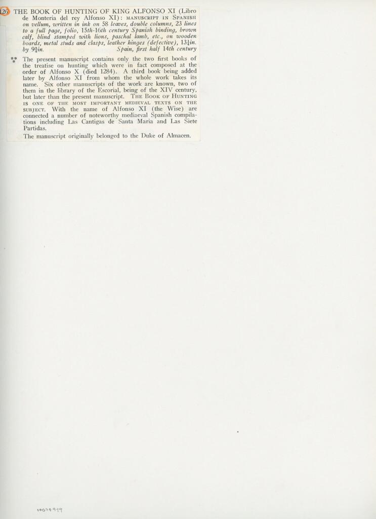Anonimo , The Book of Hunting of King Alfonso XI (Libro de Monteria del rey Alfonso XI) , retro