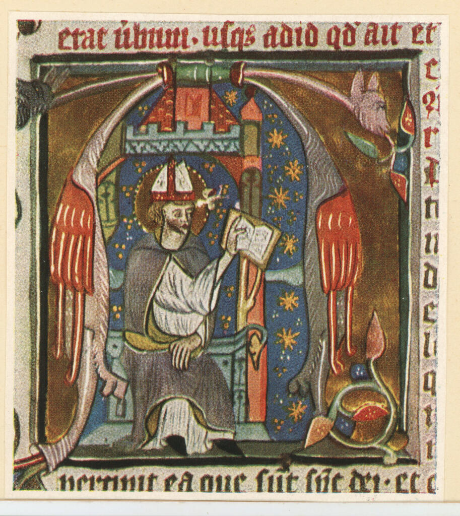 Anonimo , Anonimo - sec. XIV - Vienna, Österreichische Nationalbibliothek, ms. 2759-2764, particolare di un foglio , fronte