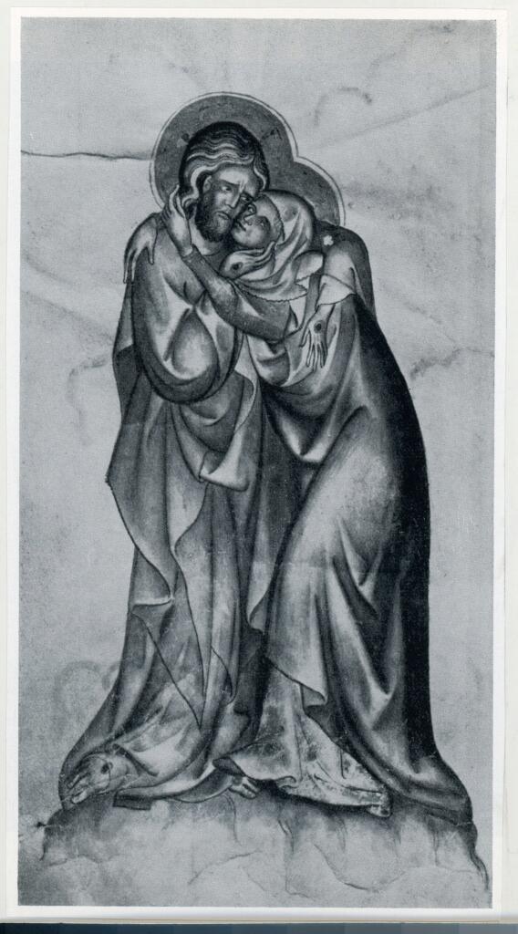 Anonimo sec. XIV , Cristo e la Madonna