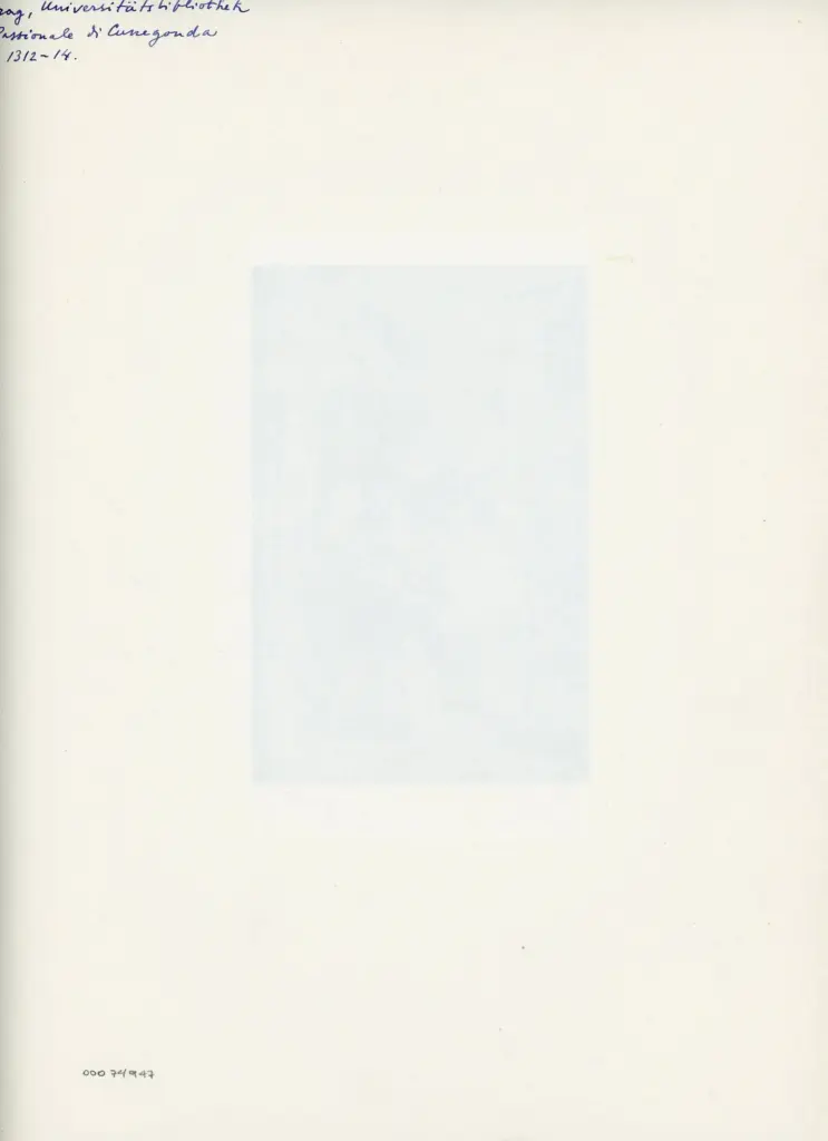 Anonimo , Prag, Universit&auml;tsbibliothek - Passionale di Cunegonda - 1312-1314 , retro