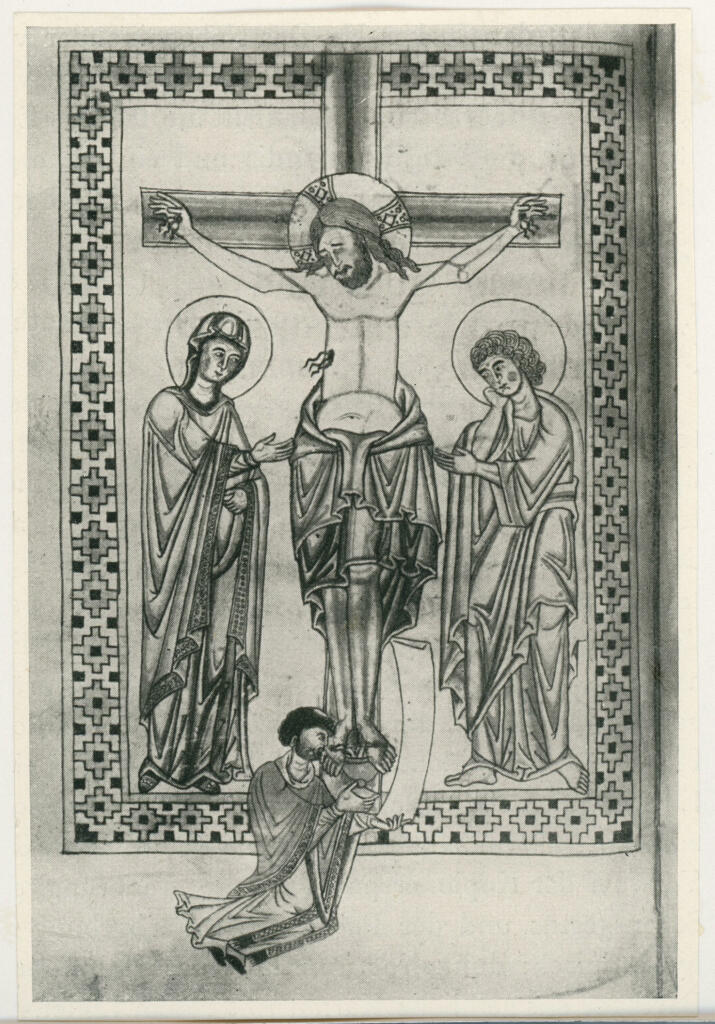 Anonimo , Christus am Kreuz - Aus einem Graduale et missale Bambergense der Dombibliothek - Bamberg, Saatliche Bibliothek , fronte