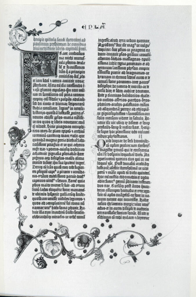 Anonimo , Gutenberg Bible. Faksimile-Neudruck der Zweiundvierzigzeiligen Bibel von Johannes Gutenberg, Mainz, 1450-1453 , fronte