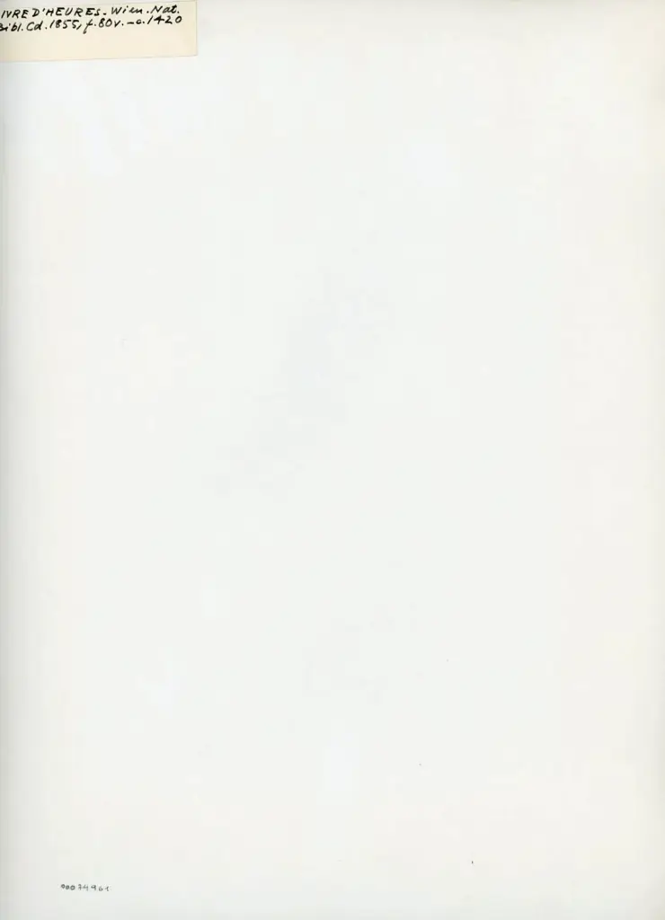 Anonimo , Livre d'heures - Wien. Nat. - Bibl. Cd. 1855, f. 80v.-c. 1420 , retro