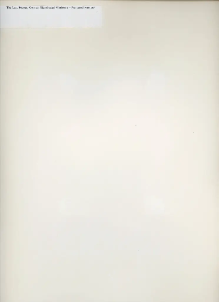 Anonimo , The Last Supper - German Illuminated Miniature - fourteenth century , retro