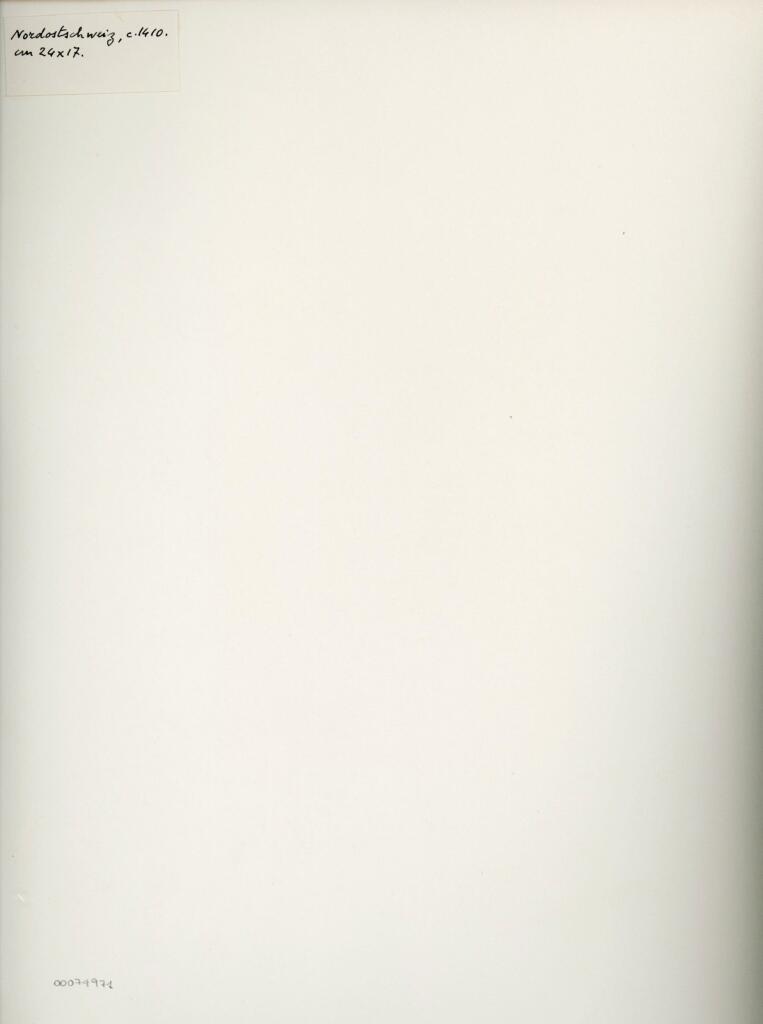 Anonimo , Anonimo - ca. 1410 - manoscritto, un foglio , retro