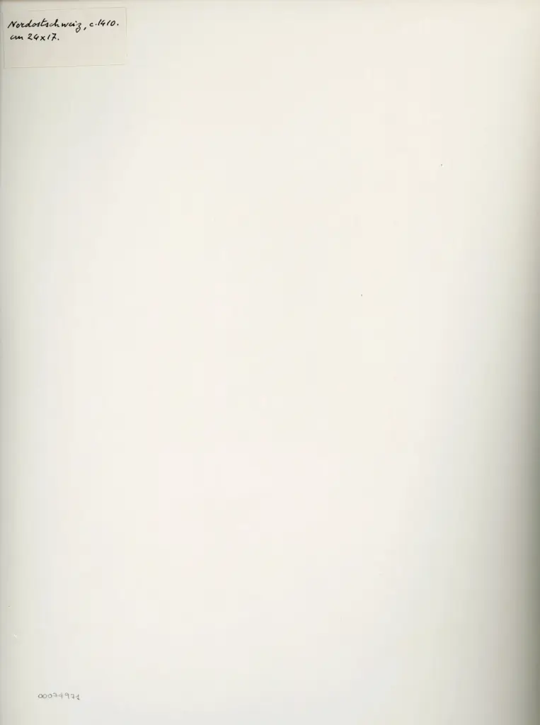 Anonimo , Anonimo - ca. 1410 - manoscritto, un foglio , retro