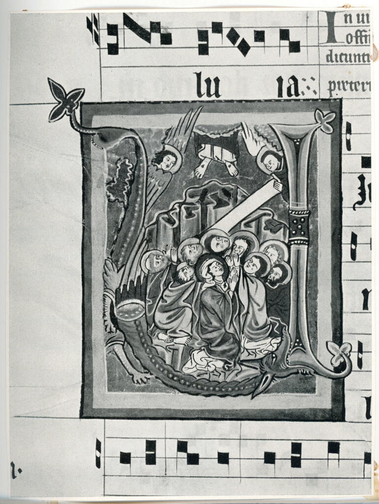 Anonimo , Anonimo - ca. 1300 - Graduale, particolare di un foglio , fronte