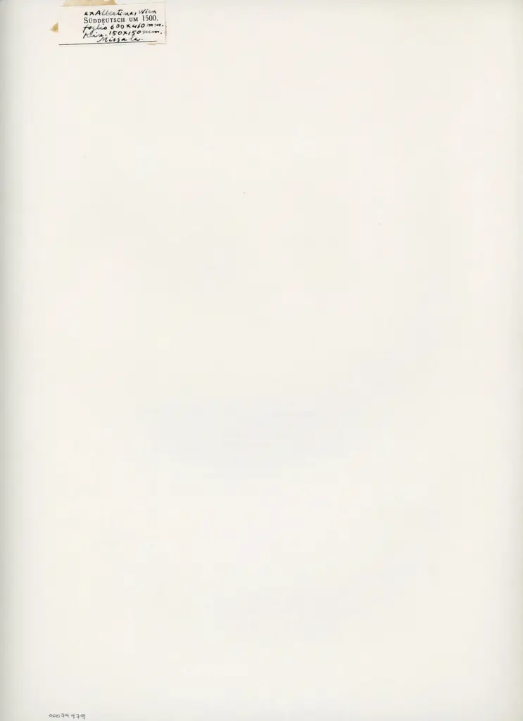 Anonimo , Anonimo - ca. 1500 - Graduale, particolare di un foglio , retro