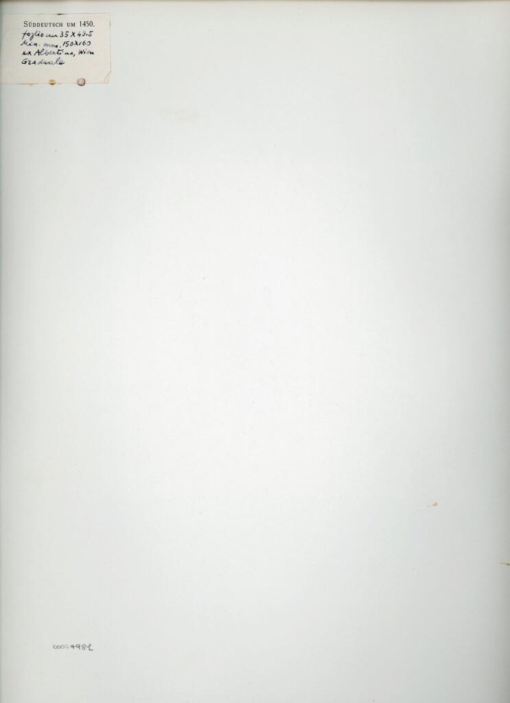 Anonimo , Anonimo - ca. 1450 - Graduale, particolare di un foglio , retro