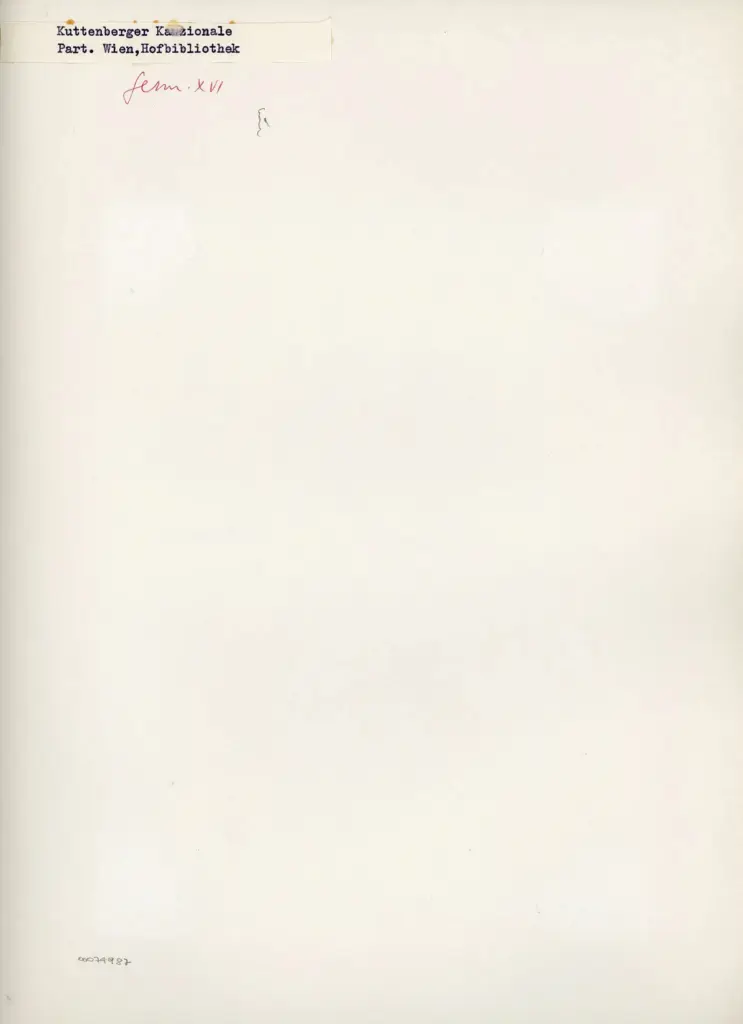 Anonimo , Kuttenberger Kanzionale - Part. Wien, Hofbibliothek , retro
