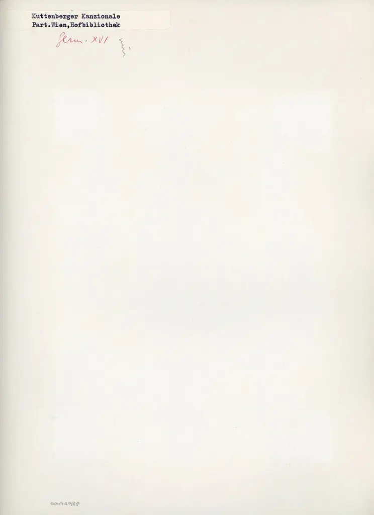 Anonimo , Kuttenberger Kanzionale - Part. Wien, Hofbibliothek , retro