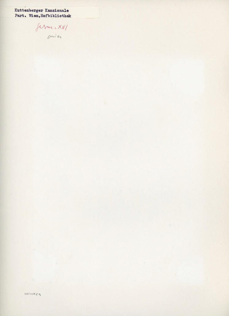 Anonimo , Kuttenberger Kanzionale - Part. Wien, Hofbibliothek , retro