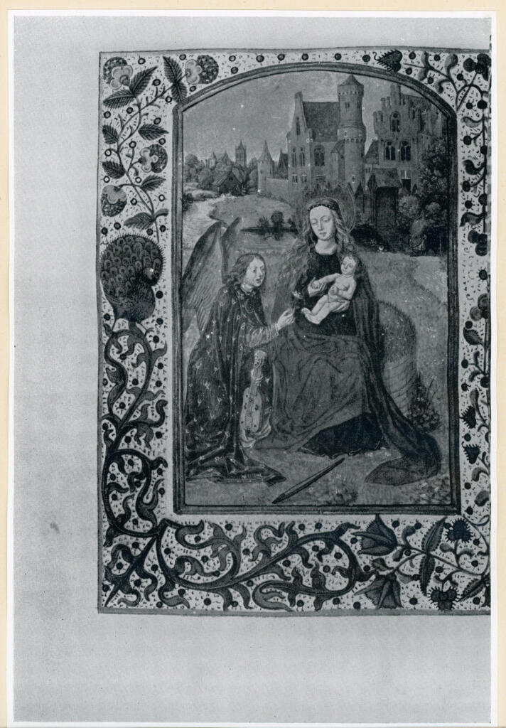 Anonimo , Anonimo fiammingo - ca. 1490 - Libro d'ore, un foglio intero , fronte