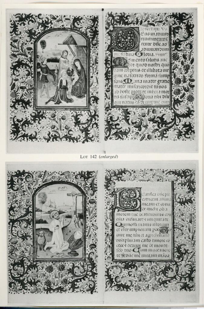 Anonimo , Anonimo - sec. XV, terzo quarto - Libro d'Ore della Vergine con Calendario, all'uso di Roma, quattro fogli interi , fronte