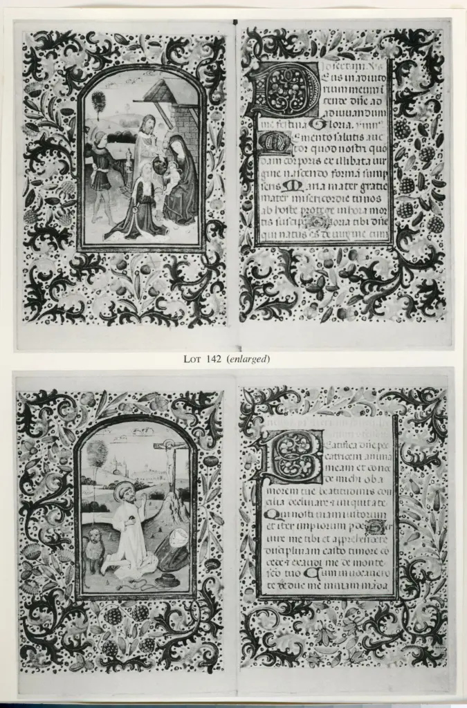 Anonimo , Anonimo - sec. XV, terzo quarto - Libro d'Ore della Vergine con Calendario, all'uso di Roma, quattro fogli interi
