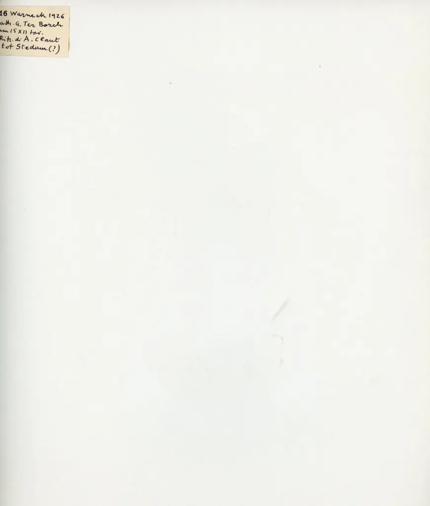 Gerard ter Borch - attr. - sec. XVII - Ritratto di uomo a mezzo busto , retro